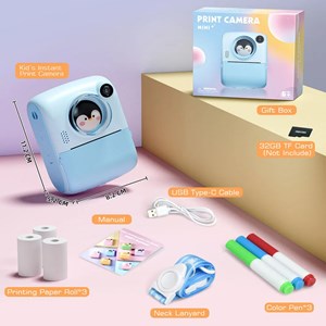 دوربین عکاسی و فیلمبرداری دیجیتال کودک با چاپ فوری حرارتی مدل PRINT CAMERA _اسباب بازی اکسسوری