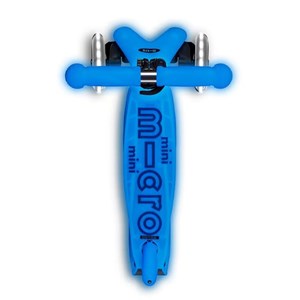 اسکوتر مینی دلوکس نئوکروم با بدنه شفاف و چرخ های چراغ دار مدل Micro - Mini Micro Deluxe Glow LED - Artic Blue _اسباب بازی اسکوتر