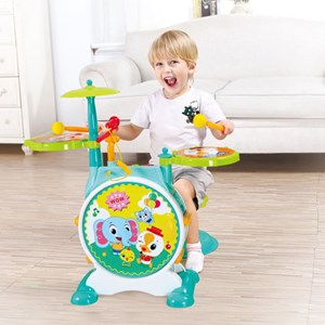 اسباب بازی موزیکال جاز و درام بزرگ هولی تویز مدل 3130 Hola Toys Dimple Electric Big Toy Drum Set for Kids _اسباب بازی موسیقی