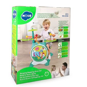 اسباب بازی موزیکال جاز و درام بزرگ هولی تویز مدل 3130 Hola Toys Dimple Electric Big Toy Drum Set for Kids _اسباب بازی موسیقی