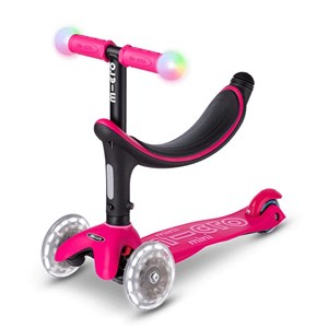 اسکوتر پنج حالته مجیک دلوکس صورتی مدل Micro - Mini2Grow - 5 in 1 - Deluxe Magic LED Pink_اسکوتر