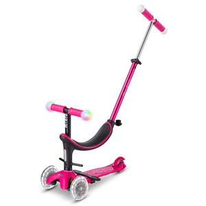 اسکوتر پنج حالته مجیک دلوکس صورتی مدل Micro - Mini2Grow - 5 in 1 - Deluxe Magic LED Pink_اسکوتر