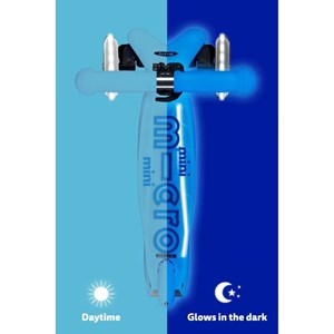 اسکوتر مینی دلوکس پلاس درخشان با چرخ های چراغ دار مدل Micro - Mini Micro Deluxe Glow LED - Artic Blue Plus_اسکوتر