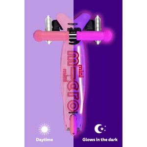 اسکوتر مینی دلوکس پلاس درخشان با چرخ های چراغ دار مدل Micro - Mini Micro Deluxe Glow LED - Plus Frosty Pink_اسکوتر