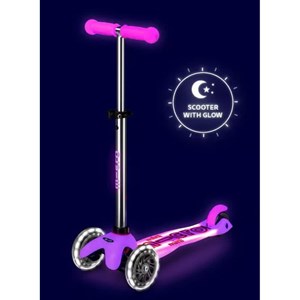 اسکوتر مینی دلوکس پلاس درخشان با چرخ های چراغ دار مدل Micro - Mini Micro Deluxe Glow LED - Plus Frosty Pink_اسکوتر