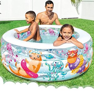 استخر بادی عمیق با طرح آکواریوم اینتکس intex_اسباب بازی ورزشی