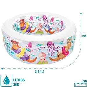 استخر بادی عمیق با طرح آکواریوم اینتکس intex_اسباب بازی ورزشی