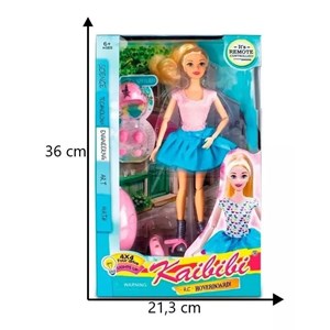 عروسک باربی اسکوتر سوار کنترلی 30 سانتی_اسباب بازی عروسک دخترانه