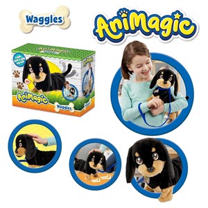 عروسک رباتیک هاپو مدل Goliath - Animagic - Waggles Dog Interactive Plush Toy_عروسک رباتیک