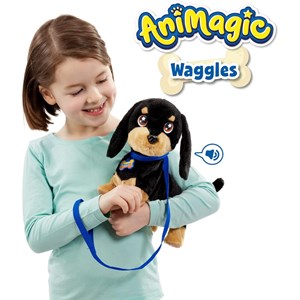 عروسک رباتیک هاپو مدل Goliath - Animagic - Waggles Dog Interactive Plush Toy_عروسک رباتیک
