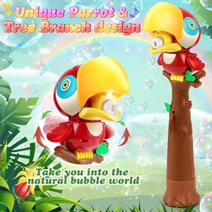 اسباب بازی حباب ساز موزیکال مدل طوطی قرمز bubble bird music light toy_اسباب بازی تفنگ