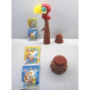 اسباب بازی حباب ساز موزیکال مدل طوطی قرمز bubble bird music light toy_اسباب بازی تفنگ