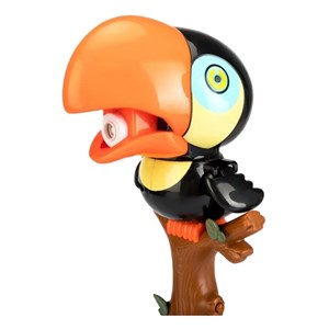 اسباب بازی حباب ساز موزیکال مدل طوطی مشکی bubble bird music light toy_اسباب بازی تفنگ