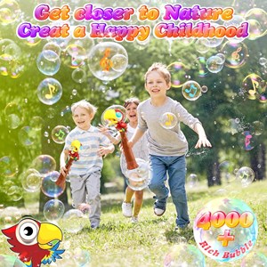 اسباب بازی حباب ساز موزیکال مدل طوطی مشکی bubble bird music light toy_اسباب بازی تفنگ