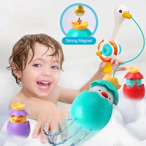 اسباب بازی حمام ماهیگیری مغناطیسی جوجه اردک 5 عددی_اسباب بازی نوزادی