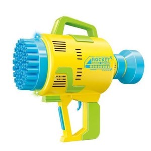 اسباب بازی تفنگ حباب ساز شارژی با 49 سوراخ به همراه محلول حباب‌دار مدل Rocket Bubble Gun_اسباب بازی تفنگ