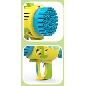 اسباب بازی تفنگ حباب ساز شارژی با 49 سوراخ به همراه محلول حباب‌دار مدل Rocket Bubble Gun_اسباب بازی تفنگ