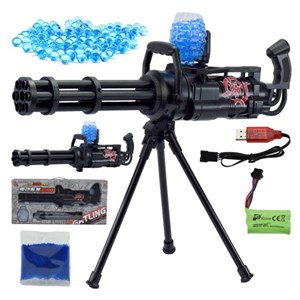 تفنگ اسباب بازی شارژی تیر ژله ای پایه دار مدل Gatling gun with gel balls_اسباب بازی تفنگ