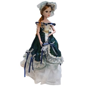 عروسک دخترانه پرنسس تمام مفصلی با لباس آبی_اسباب بازی عروسک دخترانه