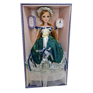 عروسک دخترانه پرنسس تمام مفصلی با لباس آبی_اسباب بازی عروسک دخترانه