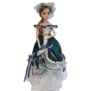 عروسک دخترانه پرنسس تمام مفصلی با لباس آبی_اسباب بازی عروسک دخترانه