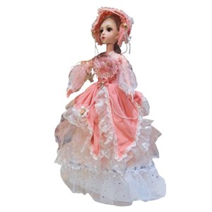 عروسک دخترانه پرنسس تمام مفصلی با لباس صورتی_اسباب بازی عروسک دخترانه