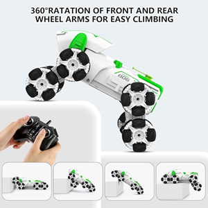 ربات اسباب بازی سگ کنترلی هشت چرخ دودزا سبز Stunt Dog Robot 8wd_اسباب بازی ربات
