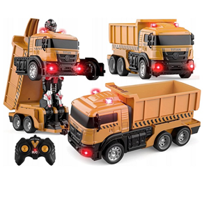 اسباب بازی ماشین کنترلی کامیون کمپرسی تبدیل شونده به ربات مدل ترانسفورمر Remote Control Transformer Dump Truck_ماشین کنترلی