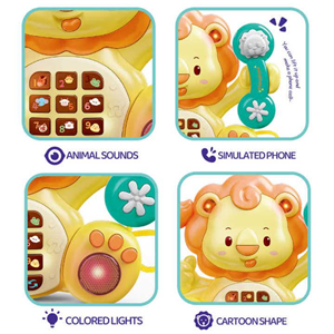 ﻿اسباب بازی تلفن موزیکال طرح شیر Baby Music Telephone_اسباب بازی نوزادی