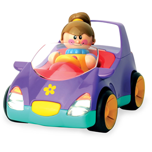 اسباب بازی ماشین کوچک بنفش با آدمک دختر تولو مدل 89615 First Friends Car_اسباب بازی نوزادی