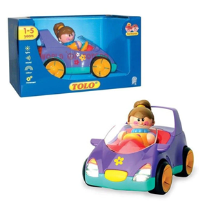 اسباب بازی ماشین کوچک بنفش با آدمک دختر تولو مدل 89615 First Friends Car_اسباب بازی نوزادی