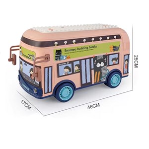 لگو دوپلو اسمونو 136 قطعه مدل اتوبوس حیوانات smoneo رنگ صورتی_اسباب بازی لگو