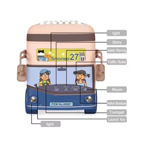 لگو دوپلو اسمونو 136 قطعه مدل اتوبوس حیوانات smoneo رنگ صورتی_اسباب بازی لگو