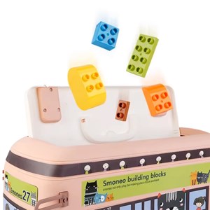 لگو دوپلو اسمونو 136 قطعه مدل اتوبوس حیوانات smoneo رنگ صورتی_اسباب بازی لگو