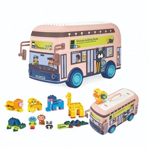لگو دوپلو اسمونو 136 قطعه مدل اتوبوس حیوانات smoneo رنگ صورتی_اسباب بازی لگو