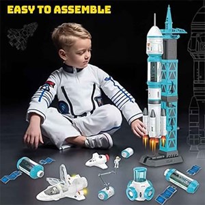 اسباب بازی سکوی پرتاب موشک فضاپیما همراه با فیگور فضانورد SPACE MISSON_اسباب بازی اکشن فیگور