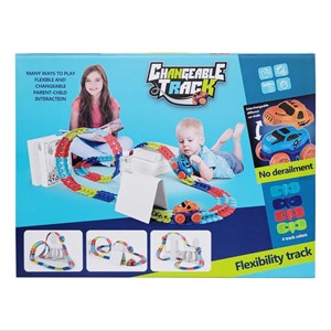 کیت ماشین بازی ریسینگ باتری خور 138 قطعه ای changeable track_اسباب بازی ماشین