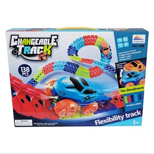 کیت ماشین بازی ریسینگ باتری خور 138 قطعه ای changeable track_اسباب بازی ماشین