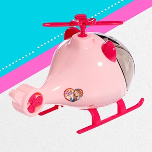 اسباب بازی ست باربی همراه با هلیکوپتر و چند دست لباس مدل Fashion travel_اسباب بازی عروسک دخترانه