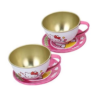 اسباب بازی ست چای خوری فلزی 4 نفره طرح هلو کیتی_اسباب بازی لوازم خانگی