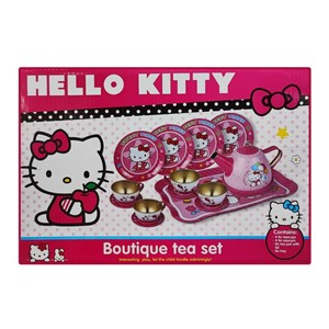 اسباب بازی ست چای خوری فلزی 4 نفره طرح هلو کیتی_اسباب بازی لوازم خانگی