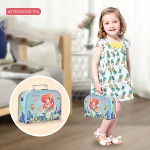 اسباب بازی ست چای خوری و شیرینی خوری فلزی عصرانه 48 تکه طرح پری دریایی_اسباب بازی لوازم خانگی