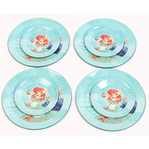 اسباب بازی ست چای خوری و شیرینی خوری فلزی عصرانه 48 تکه طرح پری دریایی_اسباب بازی لوازم خانگی