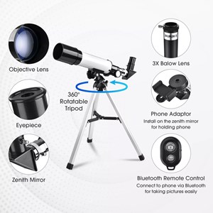 تلسکوپ طبیعتگردی به همراه کوله پشتی مدل AOMEKIE AO2013 50mm Refractor Telescope_اسباب بازی علمی