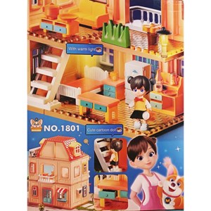 لگو دوپلو ساختمان دوطبقه با وسایل خانه 186 قطعه مدل FEELO 1801_اسباب بازی لگو