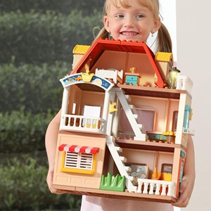 لگو دوپلو ساختمان دوطبقه با وسایل خانه 186 قطعه مدل FEELO 1801_اسباب بازی لگو