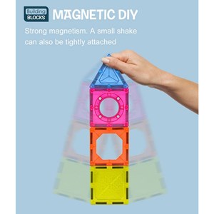 اسباب بازی ساختنی تایل مگنتی 94 قطعه مدل Magnetic DIY_اسباب بازی لگو