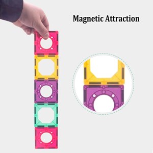 اسباب بازی ساختنی تایل مگنتی 94 قطعه مدل Magnetic DIY_اسباب بازی لگو