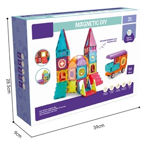 اسباب بازی ساختنی تایل مگنتی 94 قطعه مدل Magnetic DIY_اسباب بازی لگو