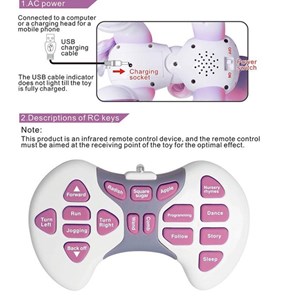 ربات اسباب بازی کنترلی شارژی مدل پونی یونیکورن صورتی Remote Control Unicorn_اسباب بازی ربات